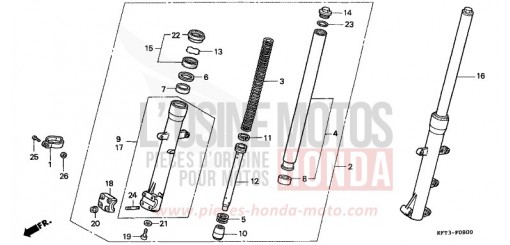 GABEL, VORNE CLR125W de 1998